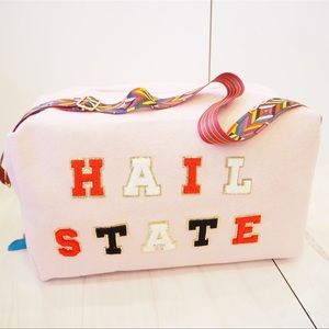 Collegiate Pink Hail State Weekend Tote Bag for Mississippi State Bulldogs